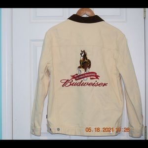 Vintage Budweiser Jacket; White; Size: M